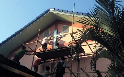 Installation of Cross on Church Building – Tachileik, Myanmar